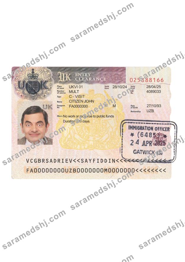 United Kingdom entry visa 2024-present